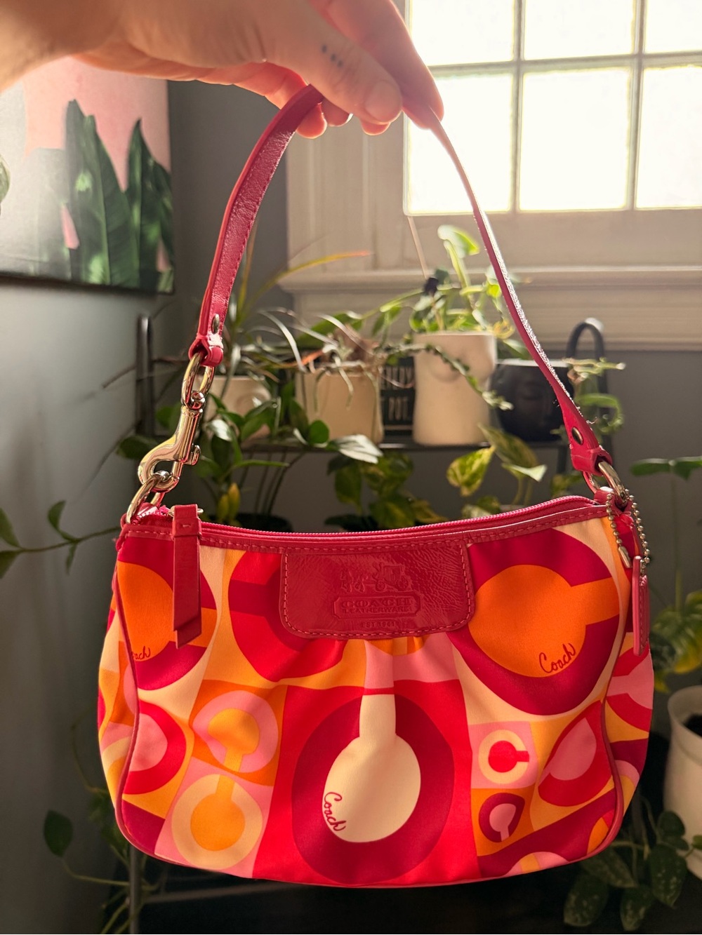 Coach Madison Op Art Scarf Print Demi Bag